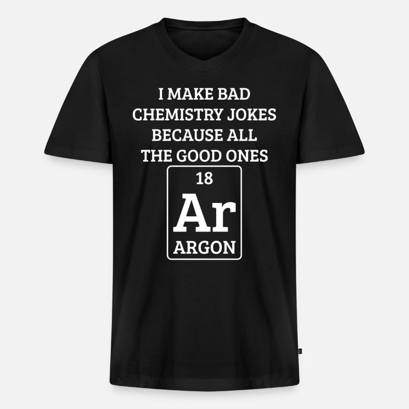 Chemie - Männer Premium Bio T-Shirt mit V-Ausschnitt - Schwarz