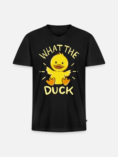 What the hell is that? - Men's Premium Organic T-shirt with V-neck - black