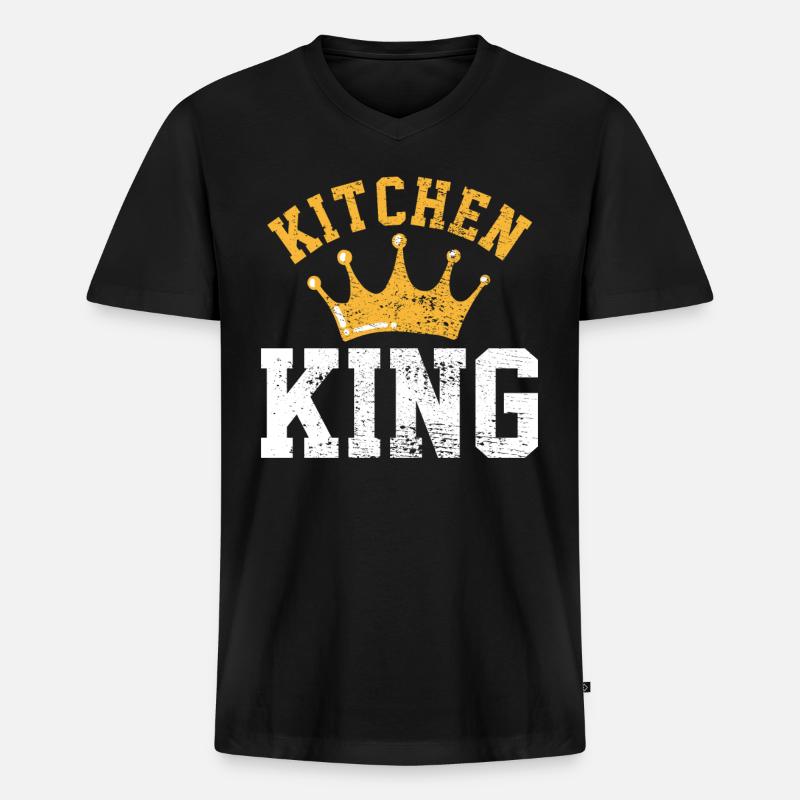 Koch Koch - Männer Premium Bio T-Shirt mit V-Ausschnitt - Schwarz