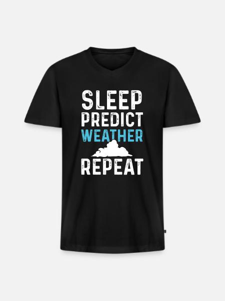Weather meteorologist - Men's Premium Organic T-shirt with V-neck - black