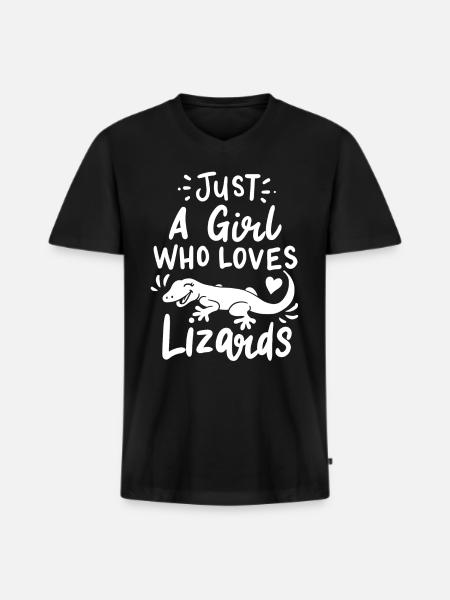 Gecko reptile terrarium - Men's Premium Organic T-shirt with V-neck - black