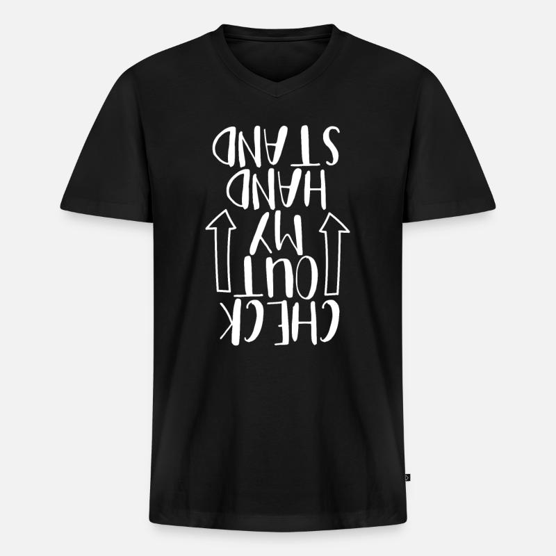 Cheerleading Leichtathletik - Männer Premium Bio T-Shirt mit V-Ausschnitt - Schwarz