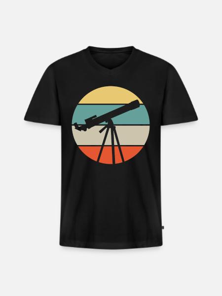 Telescope astronomy - Men's Premium Organic T-shirt with V-neck - black