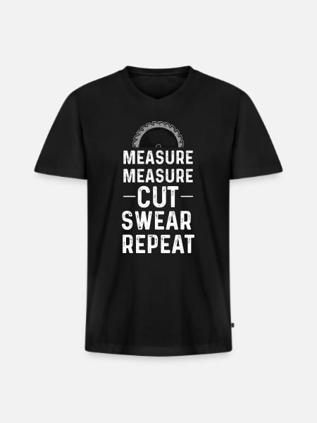 Carpenter carpentry - Men's Premium Organic T-shirt with V-neck - black