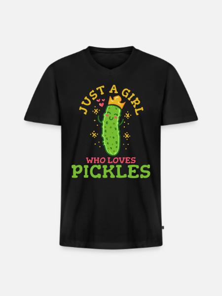 Concombre végétal - T-shirt encolure en V Premium bio Homme - noir