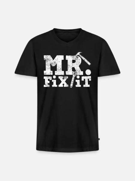 Handyman DIY enthusiasts - Men's Premium Organic T-shirt with V-neck - black