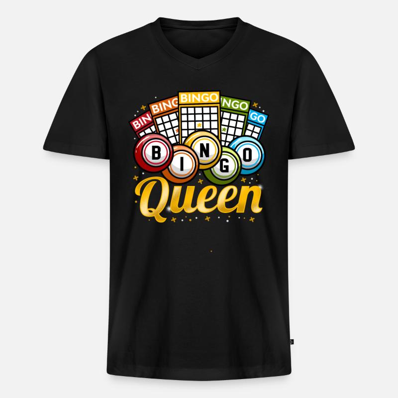 Bingo - Männer Premium Bio T-Shirt mit V-Ausschnitt - Schwarz