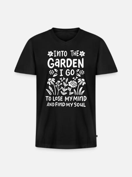 Gardening hobby gardener - Men's Premium Organic T-shirt with V-neck - black