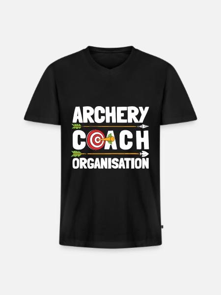 Archer Archery Arrow Archery Archery - Men's Premium Organic T-shirt with V-neck - black