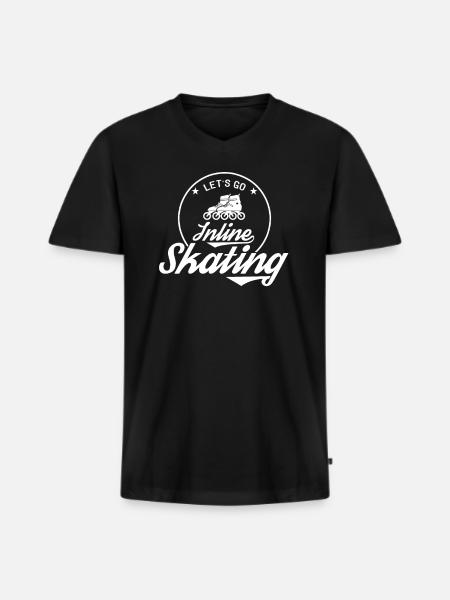 Inline Skaters - Men's Premium Organic T-shirt with V-neck - black