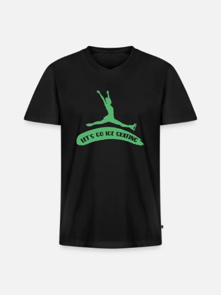 Skating - Men's Premium Organic T-shirt with V-neck - black