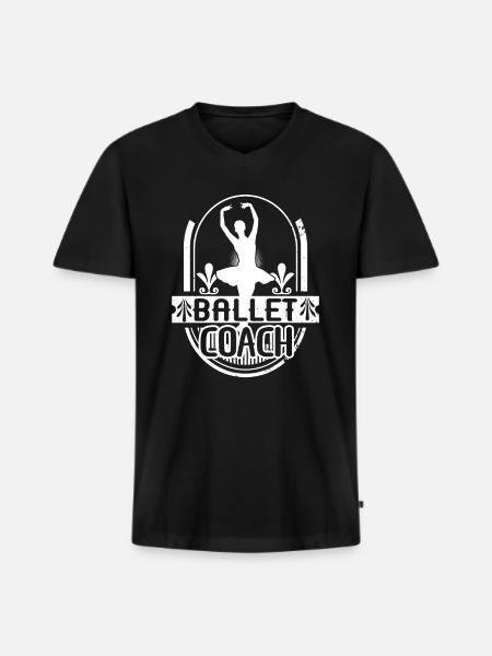 Ballet Ballerina - Men's Premium Organic T-shirt with V-neck - black