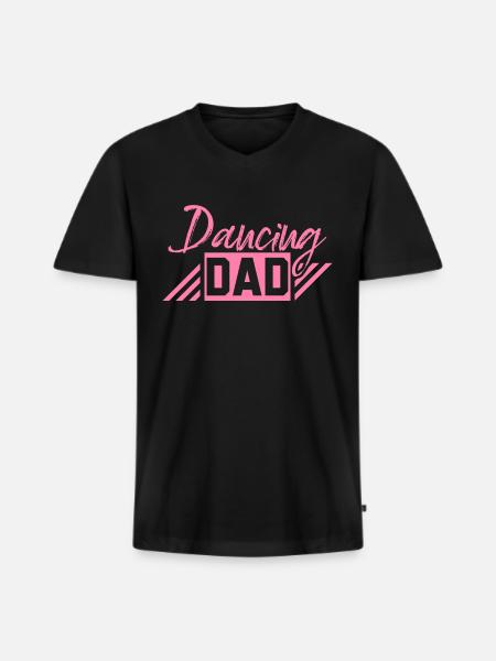 Dancing Daddy - Men's Premium Organic T-shirt with V-neck - black