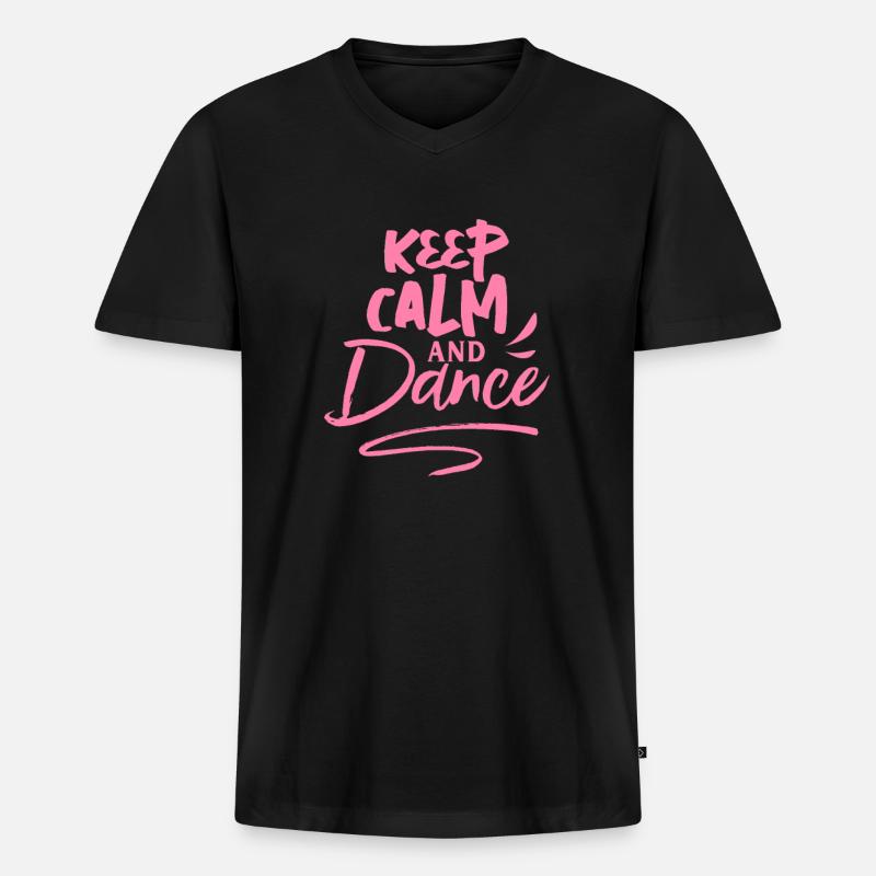 Tanz - Männer Premium Bio T-Shirt mit V-Ausschnitt - Schwarz