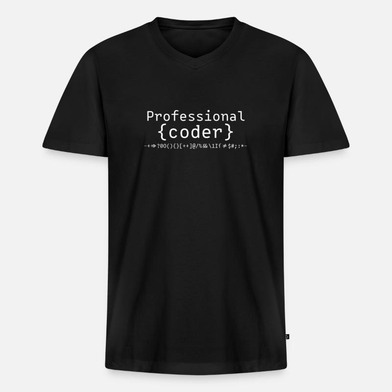 Software Programmierer Coding Programmieren Hacker - Männer Premium Bio T-Shirt mit V-Ausschnitt - Schwarz