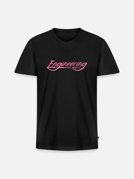Engineer Engineer Engineer Engineer - Men's Premium Organic T-shirt with V-neck - black