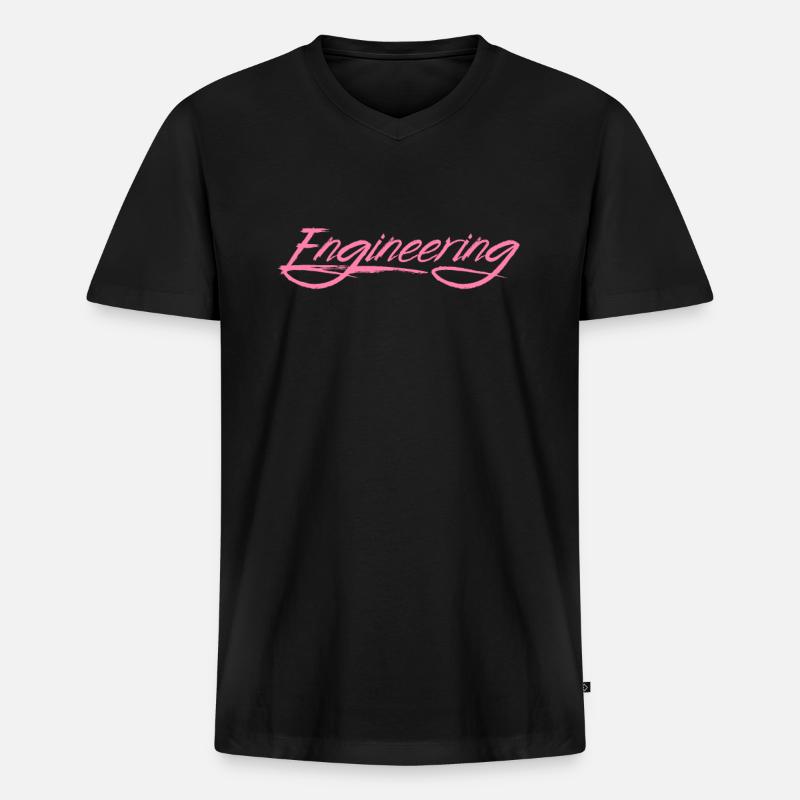 Engineer Engineer Engineer Engineer - Men's Premium Organic T-shirt with V-neck - black
