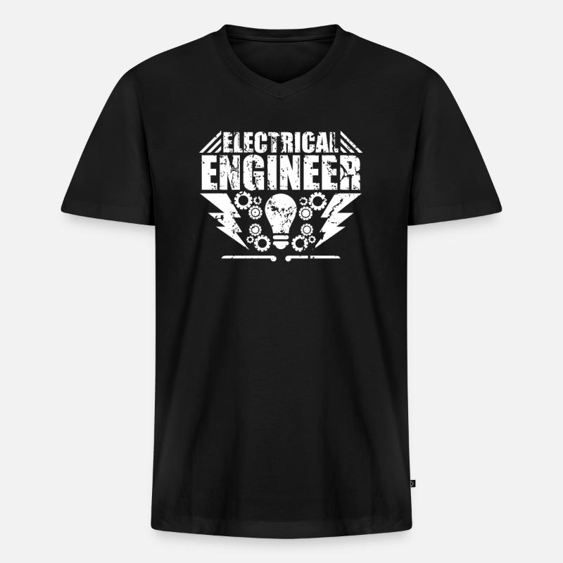 Engineer Engineer University Engineering Studies - Men's Premium Organic T-shirt with V-neck - black