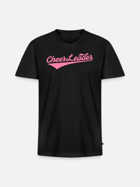 Cheerleading - T-shirt encolure en V Premium bio Homme - noir
