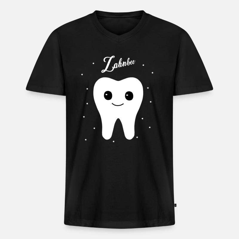 Zahnfee - Männer Premium Bio T-Shirt mit V-Ausschnitt - Schwarz