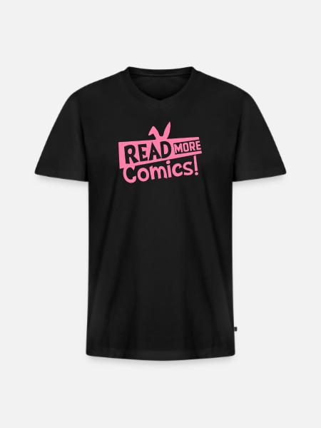 comics - Men's Premium Organic T-shirt with V-neck - black
