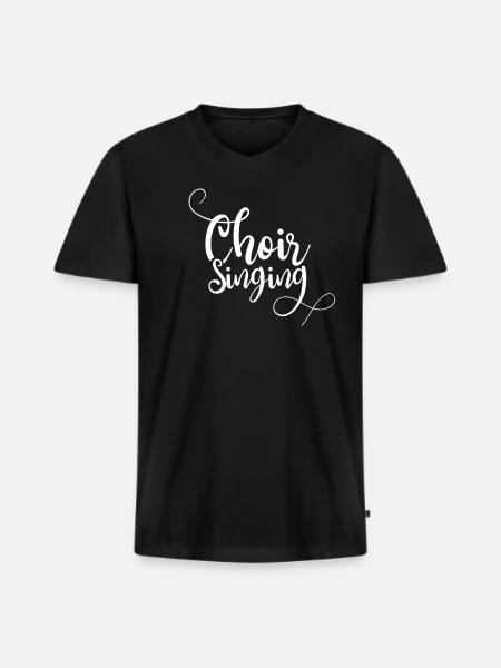 Kormedlem kirkekor synger kor sanger kor - Premium økologisk T-shirt med V-hals til mænd - sort