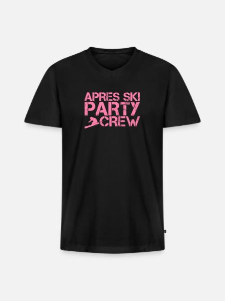Apres Ski Party Team - Men's Premium Organic T-shirt with V-neck - black
