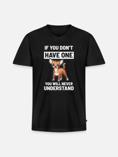 Chihuahua - Men's Premium Organic T-shirt with V-neck - black