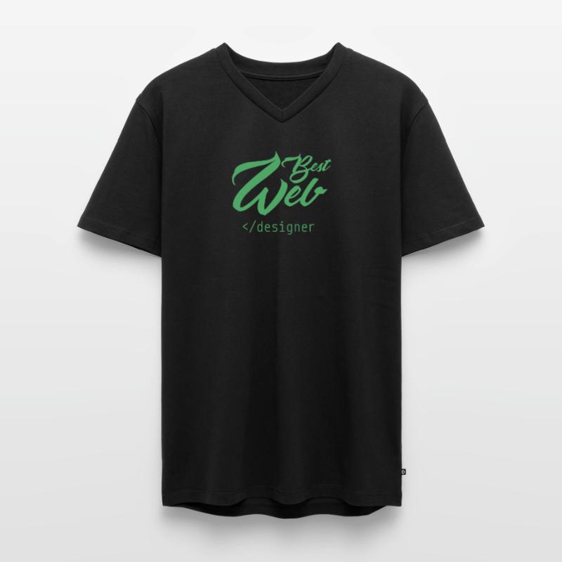 Web developer Men's Premium Organic T-shirt with V-neck