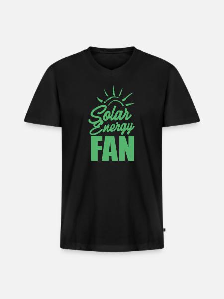 Solar power - Men's Premium Organic T-shirt with V-neck - black