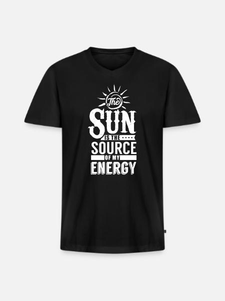solar power - Men's Premium Organic T-shirt with V-neck - black