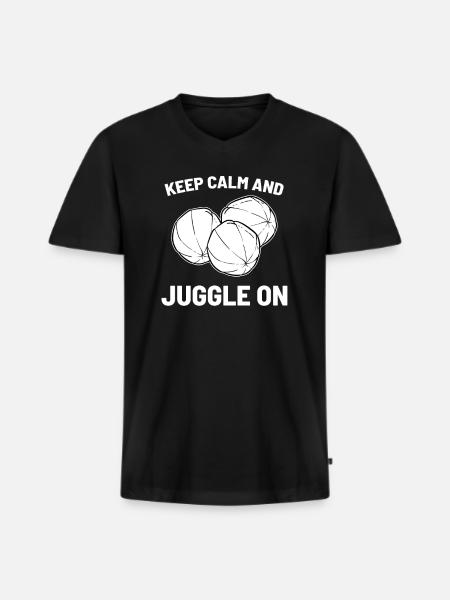 Juggling Juggling - Men's Premium Organic T-shirt with V-neck - black
