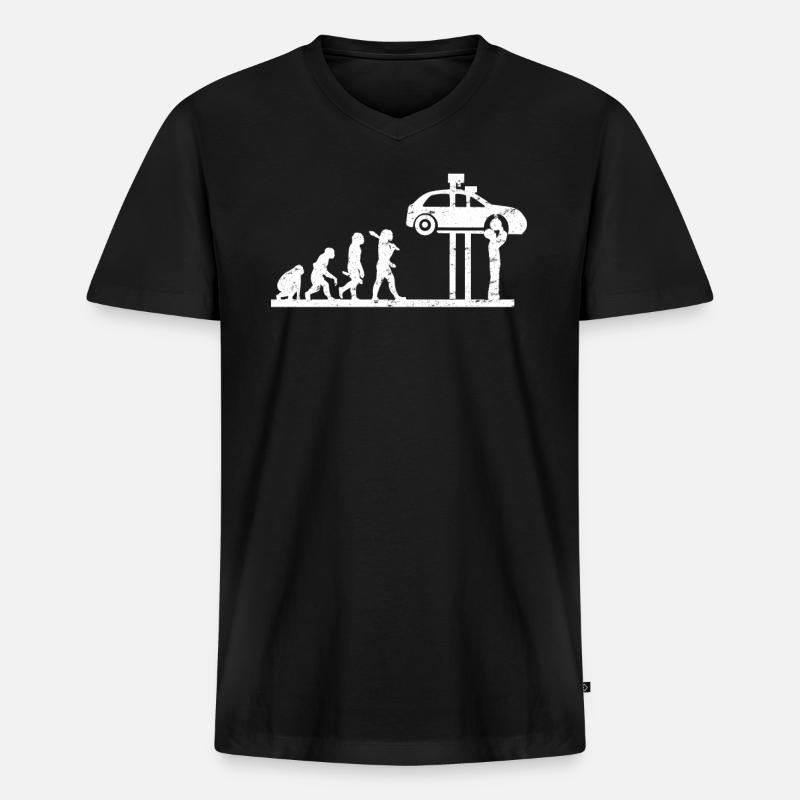 Mechanische Entwicklung - Männer Premium Bio T-Shirt mit V-Ausschnitt - Schwarz