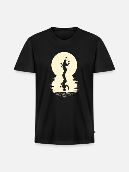 Juggle - Men's Premium Organic T-shirt with V-neck - black