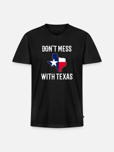 Texas Flag Texan Pride - Men's Premium Organic T-shirt with V-neck - black