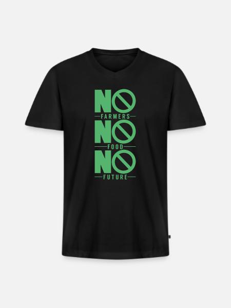 Bauer protest - Men's Premium Organic T-shirt with V-neck - black