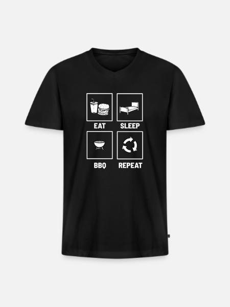 Grilling Grillmaster grill grill - Men's Premium Organic T-shirt with V-neck - black