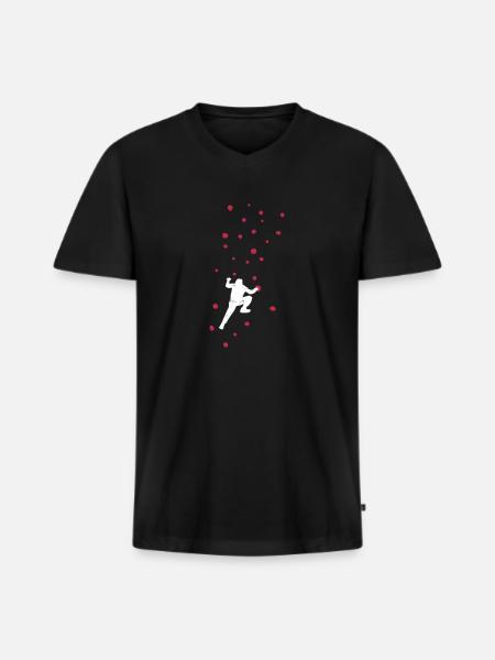 bouldering - Men's Premium Organic T-shirt with V-neck - black