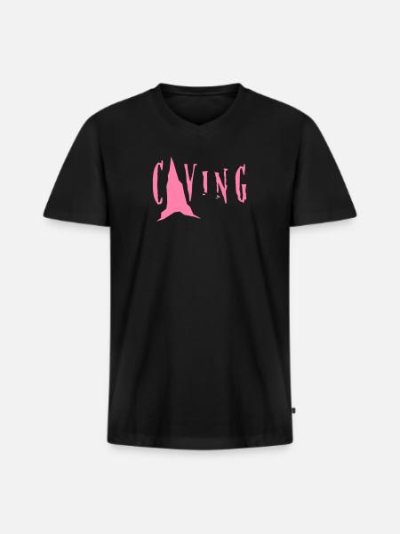 cavers - Men's Premium Organic T-shirt with V-neck - black