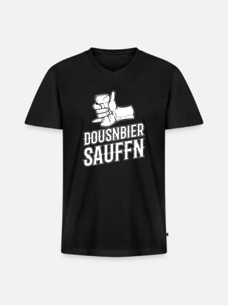 Dosenbier-Partei - Männer Premium Bio T-Shirt mit V-Ausschnitt - Schwarz