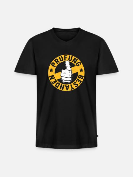 Pass an exam - Men's Premium Organic T-shirt with V-neck - black