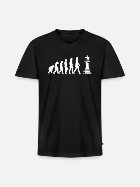 Chess chessboard chess game gift - Men's Premium Organic T-shirt with V-neck - black