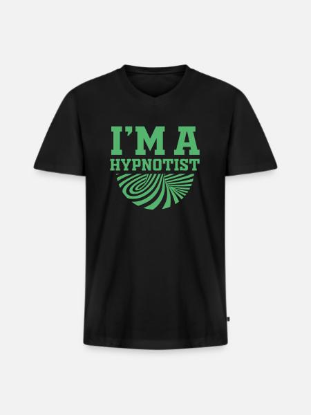 Team Hypnosis Hypnotize Hypnotist Practice - Men's Premium Organic T-shirt with V-neck - black