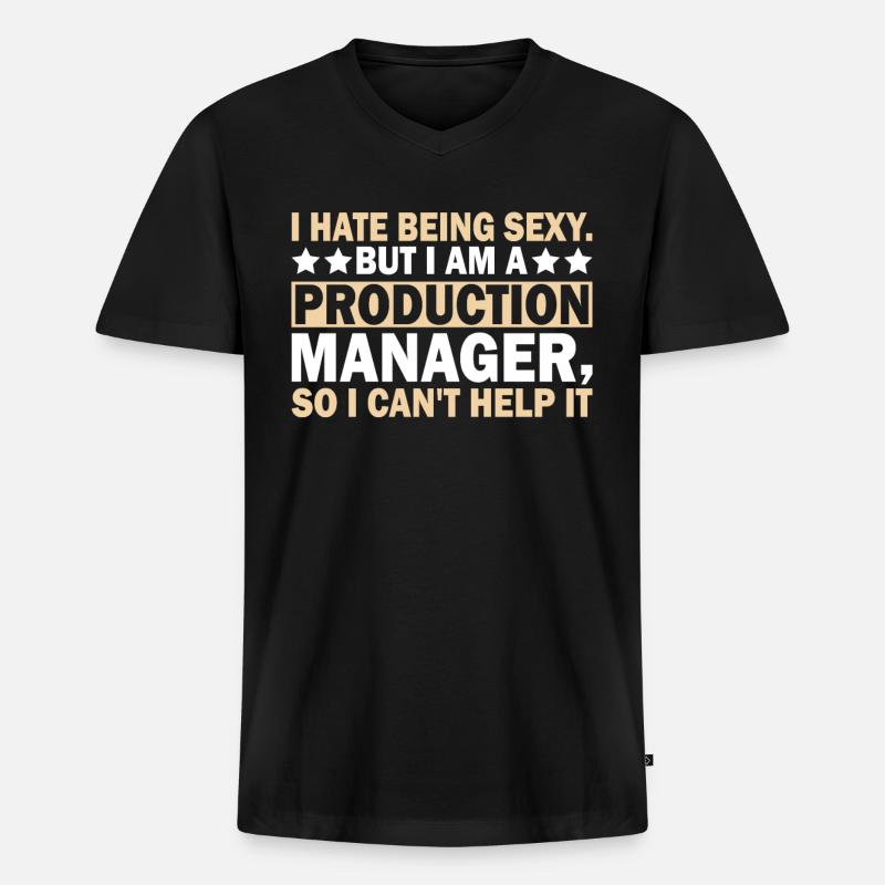 I Hate Being Sexy - Männer Premium Bio T-Shirt mit V-Ausschnitt - Schwarz