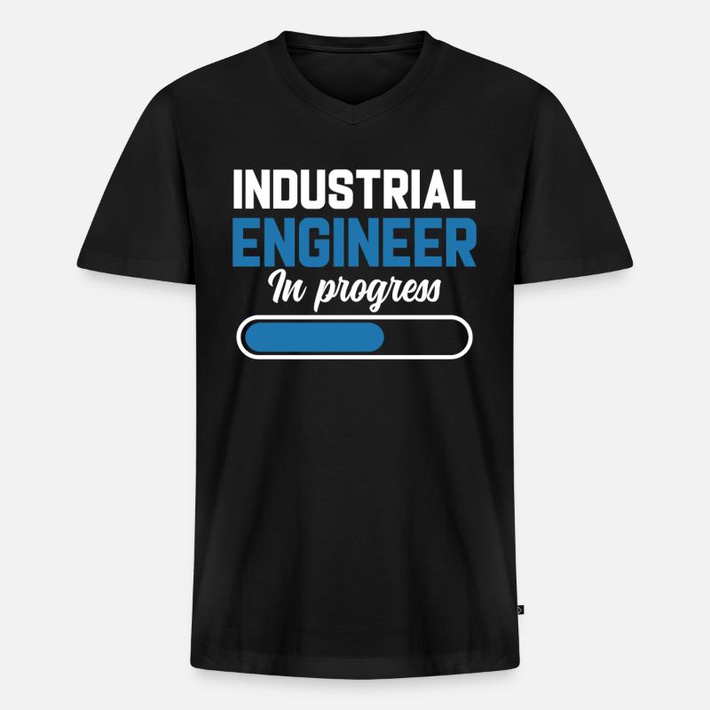 Industrial Engineer In Progress - Men's Premium Organic T-shirt with V-neck - black