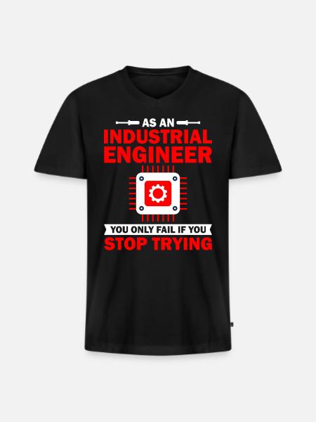 As An Industrial Engineer - Men's Premium Organic T-shirt with V-neck - black