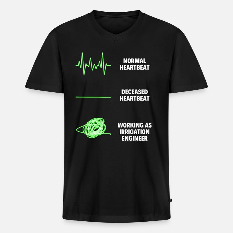 Irrigation Engineer Funny Engineer - Men's Premium Organic T-shirt with V-neck - black