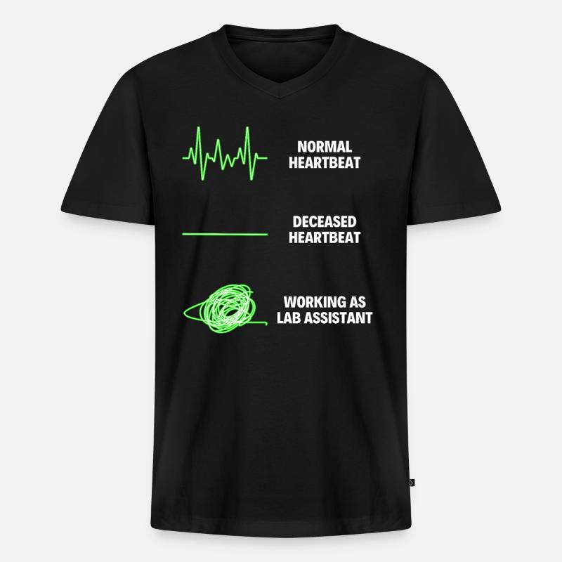 Lab Assistant Nursing Assistant Lab - Männer Premium Bio T-Shirt mit V-Ausschnitt - Schwarz