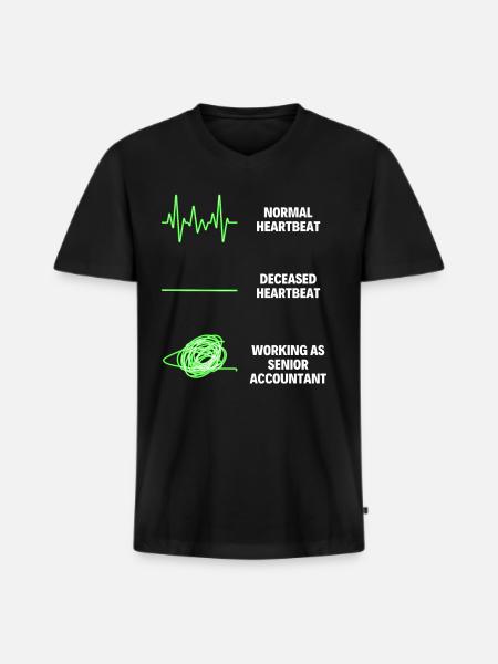 Comptable principal Travailleur professionnel - T-shirt encolure en V Premium bio Homme - noir