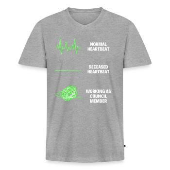 Council Member Worker Funny Council Jobs - Men's Premium Organic T-shirt with V-neck - heather grey - Front
